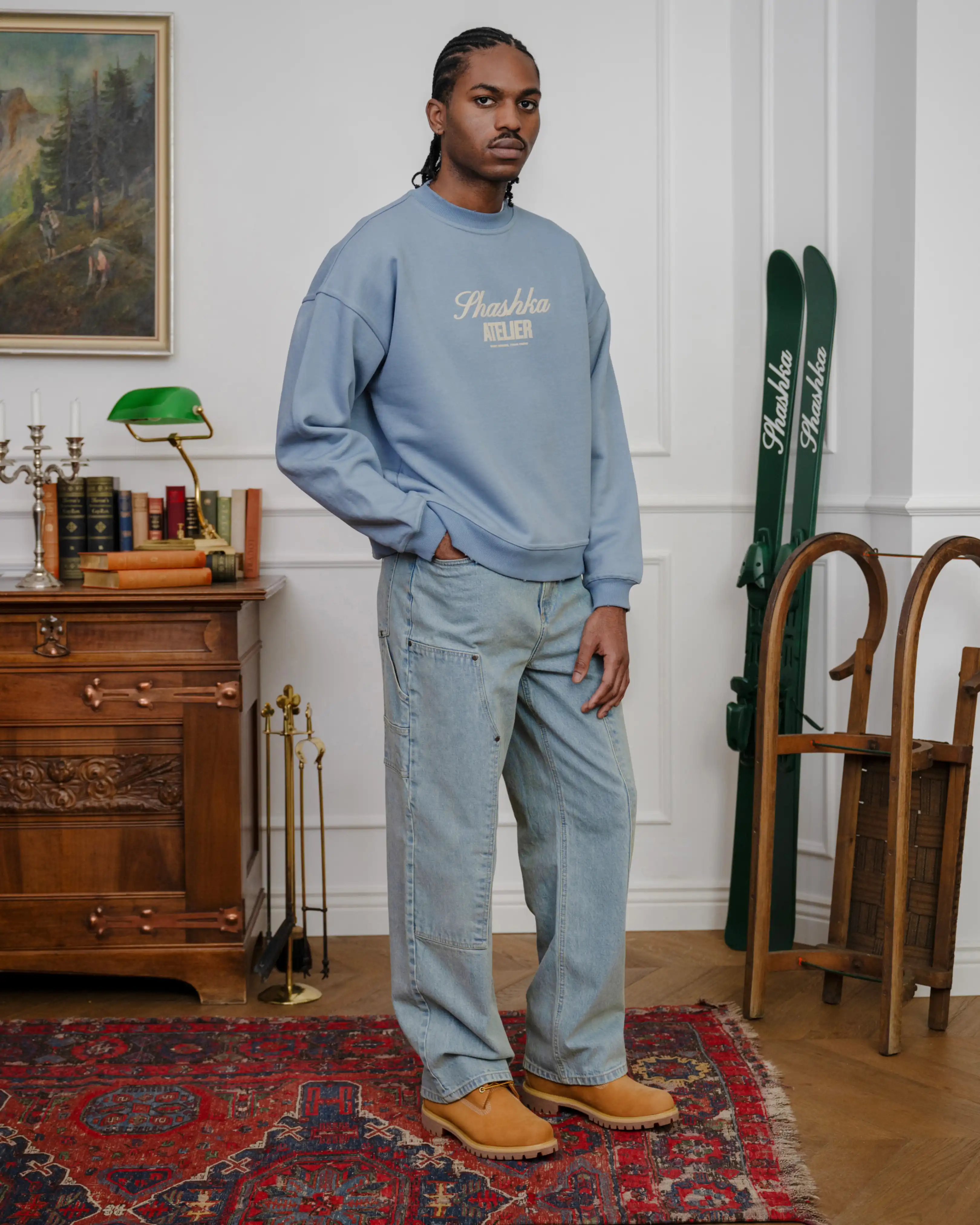 Atelier Cropped Distressed Sweatshirt - Image 4