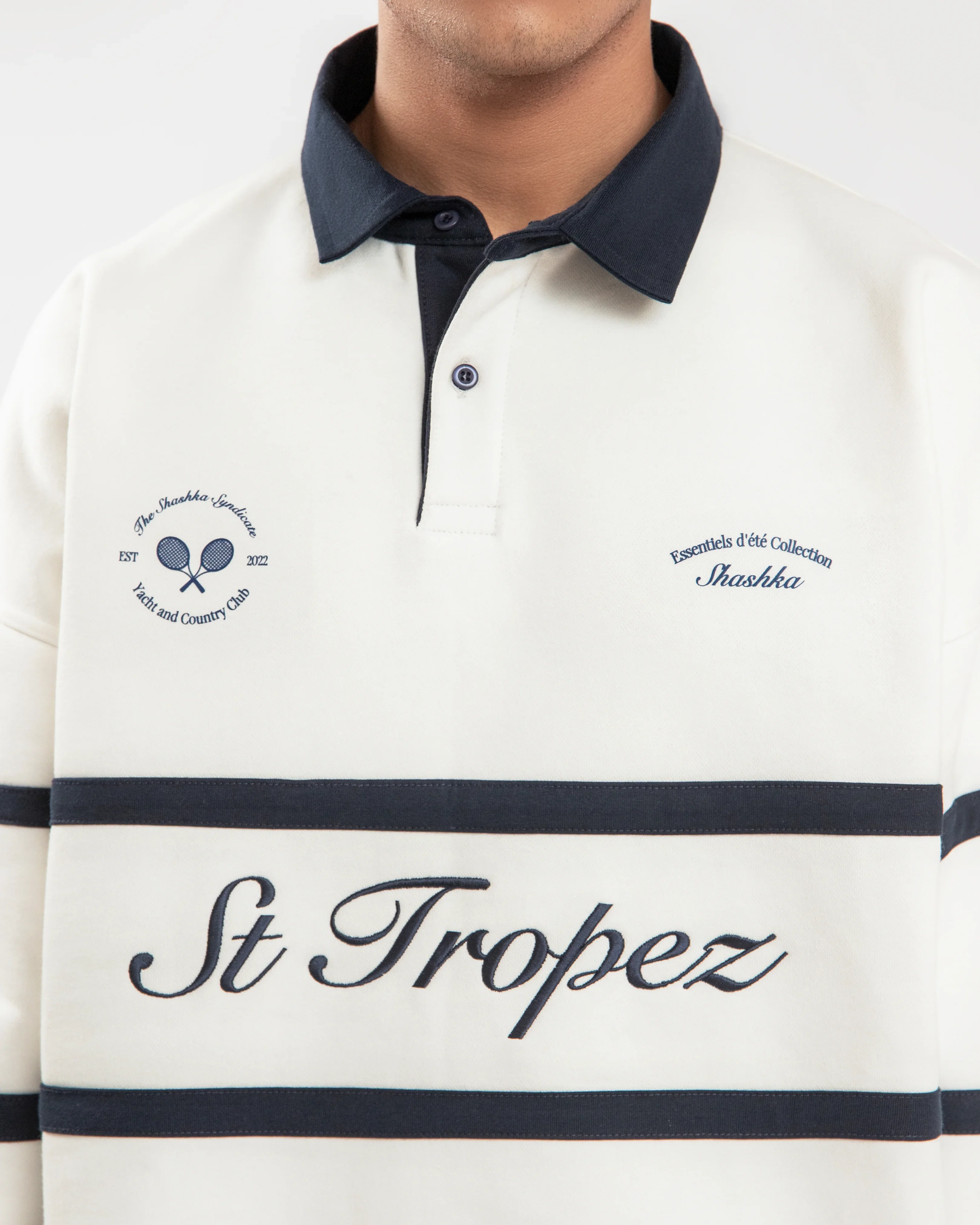 St Tropez Long Sleeve Polo - Image 3