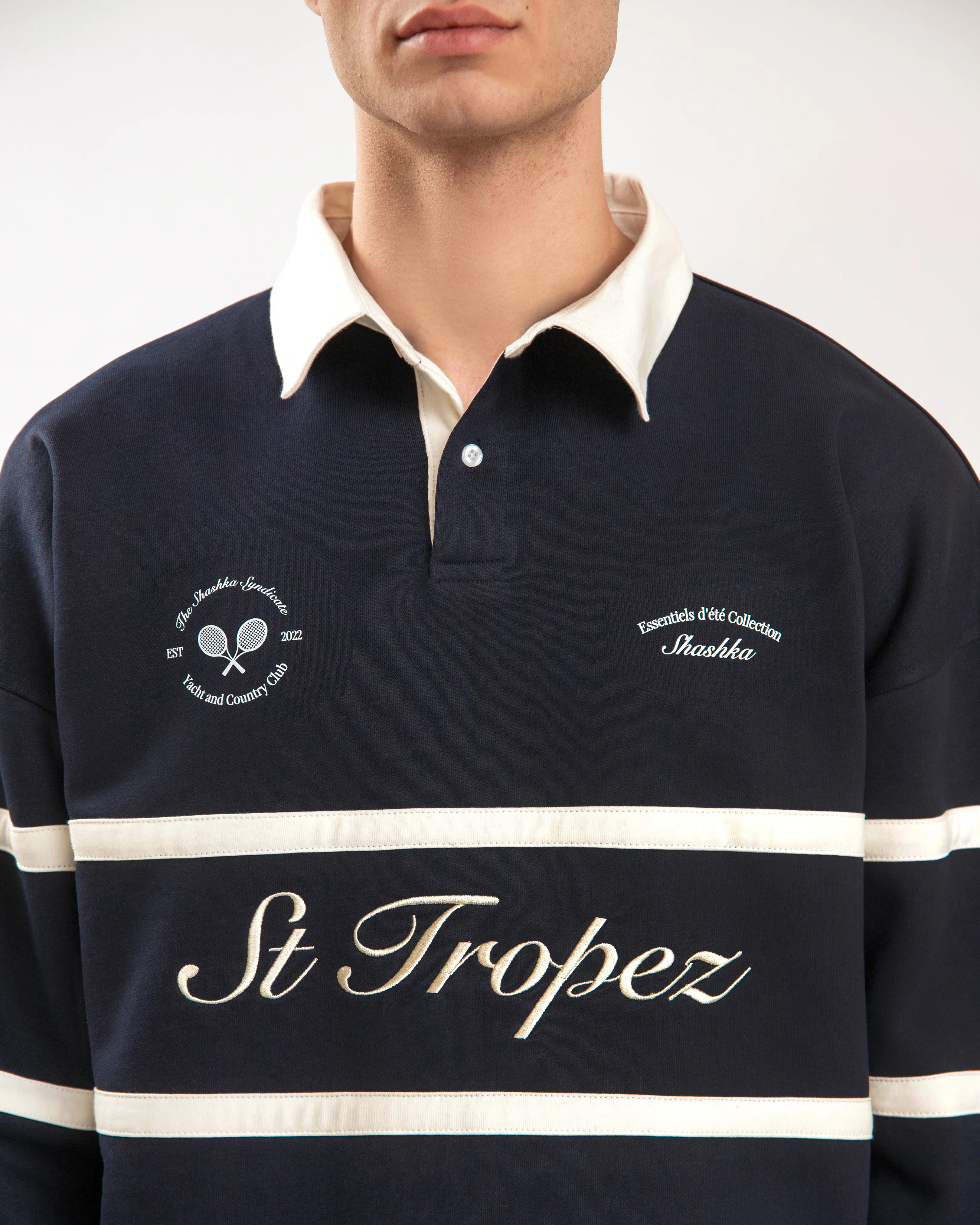 St Tropez Long Sleeve Polo - Image 3